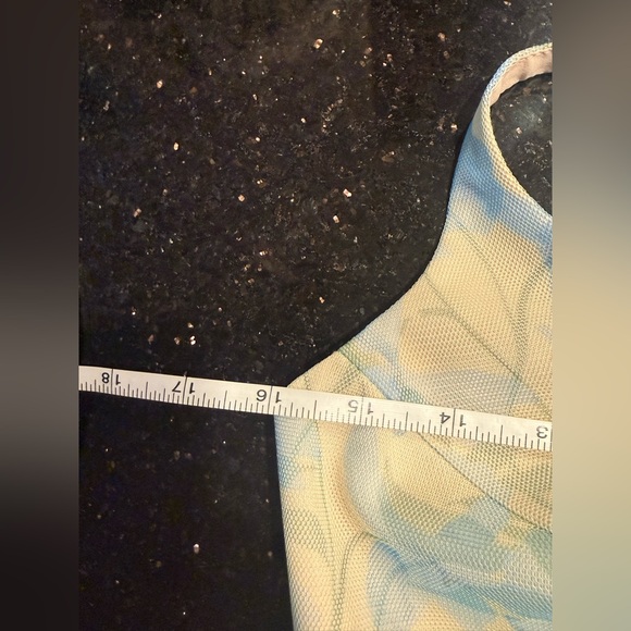 Hutch Watercolor Vining Daffodils Tulle  Dress Colors: Ivory/Sky Size 2 NWT - Picture 8 of 8